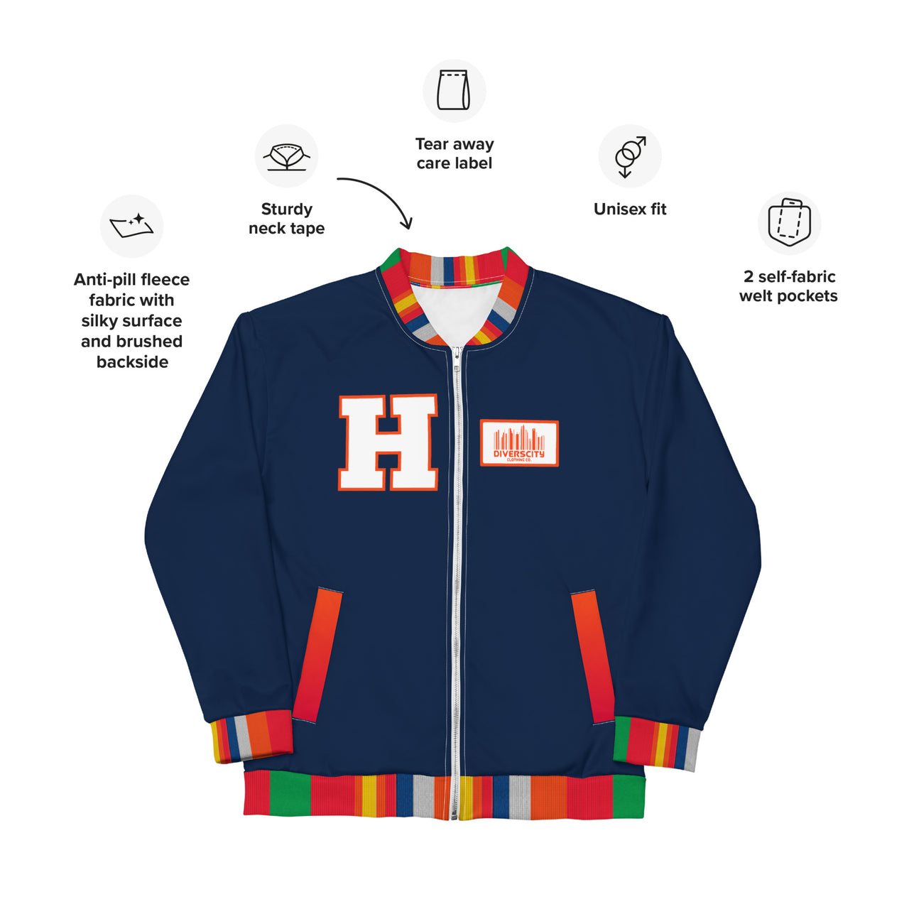 HTX Baseball Unisex Bomber Jacket