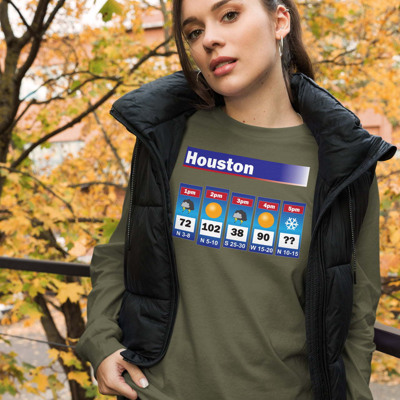 Houston Weather Unisex Long Sleeve Tee