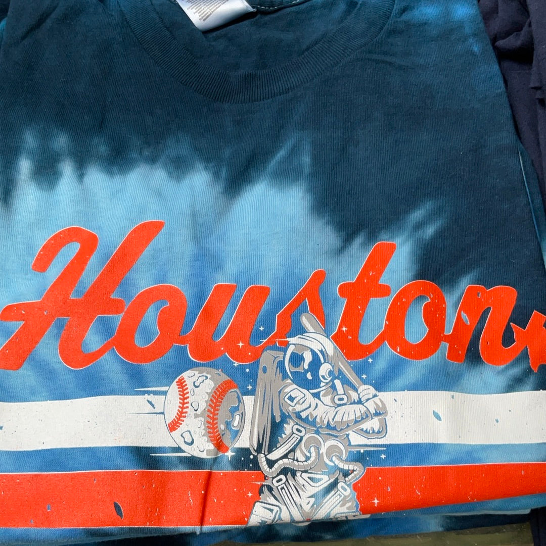 HTX Baseball Unisex T-Shirt blue tie dye