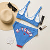H-Town Luv Ya Blue High-Waisted Bikini
