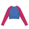 Diverscity Signature Recycled Long-Sleeve Crop Top beetroot purple/perennial blue