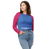 Diverscity Signature Recycled Long-Sleeve Crop Top beetroot purple/perennial blue