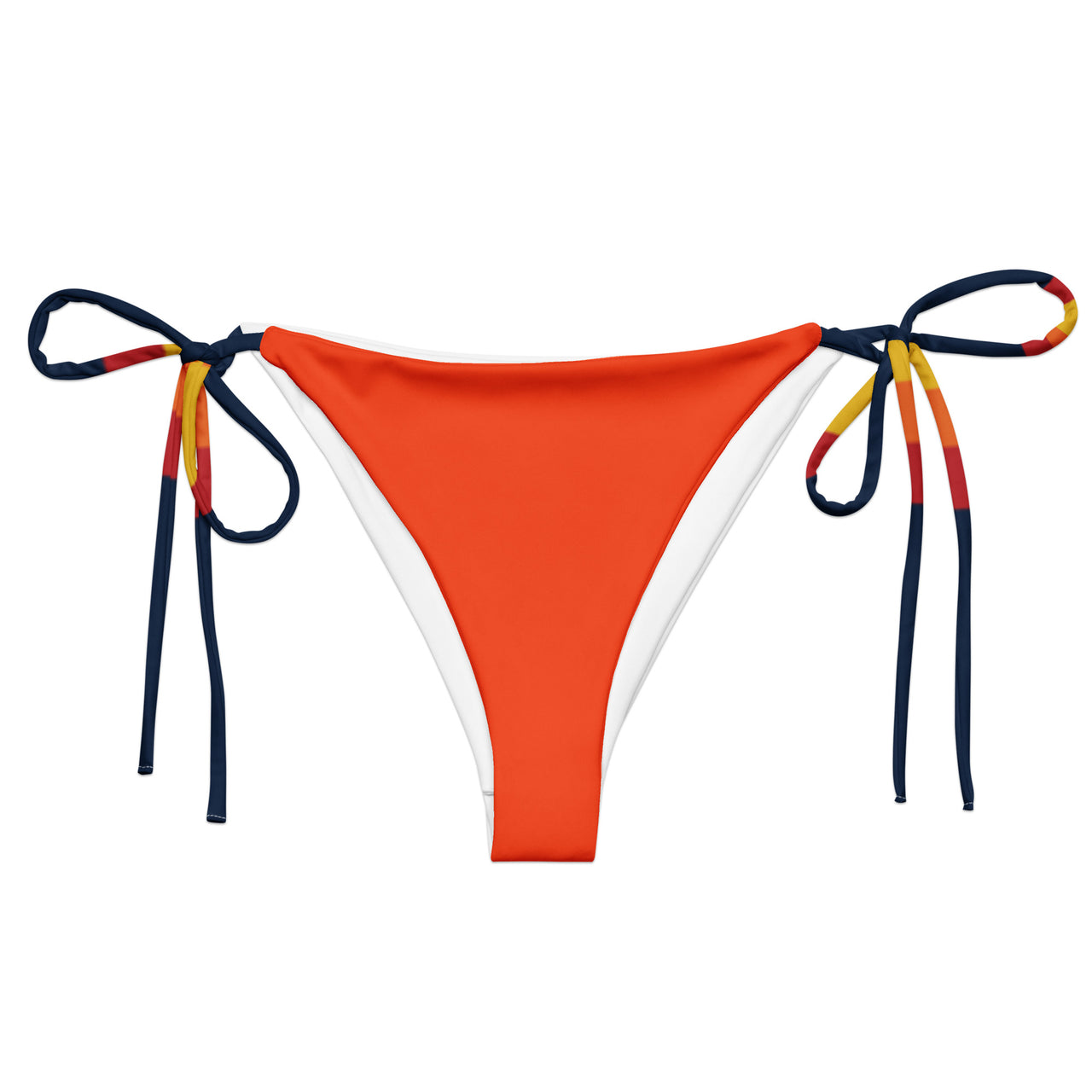 Space City, Tx Orange Rainbow Recycled String Bikini Bottom