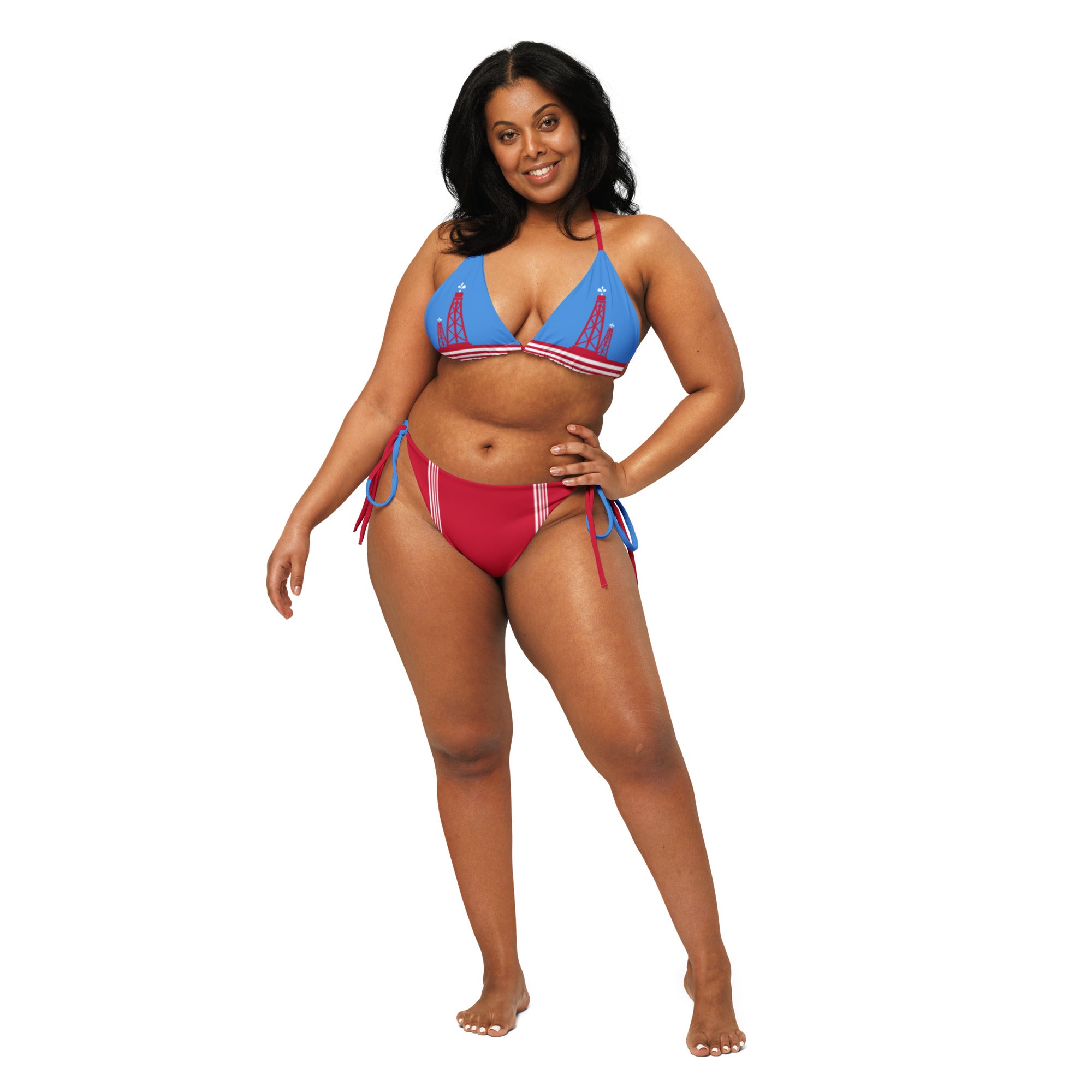 H-Town Luv Ya Blue String Bikini