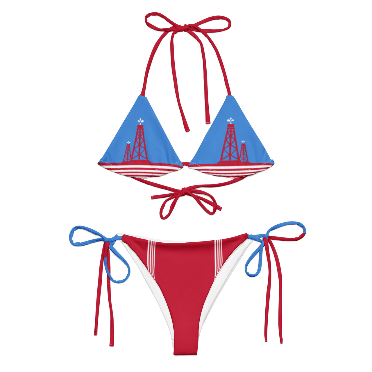 H-Town Luv Ya Blue String Bikini