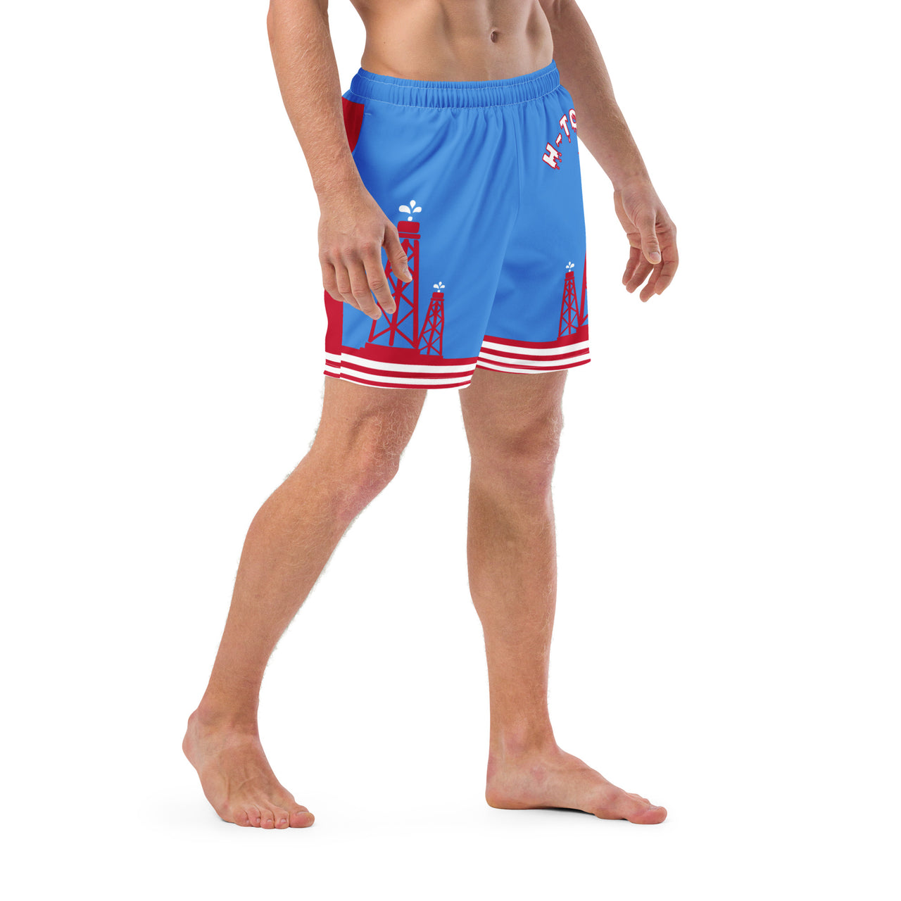 H-Town Luv Ya Blue Men's Swim Trunks