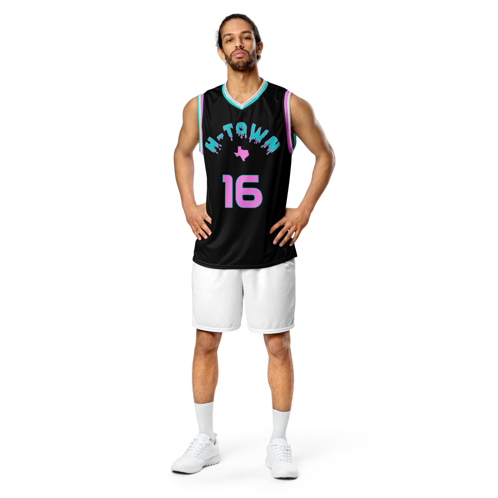 H-Town to Miami Recycled Unisex Basketball Jersey
