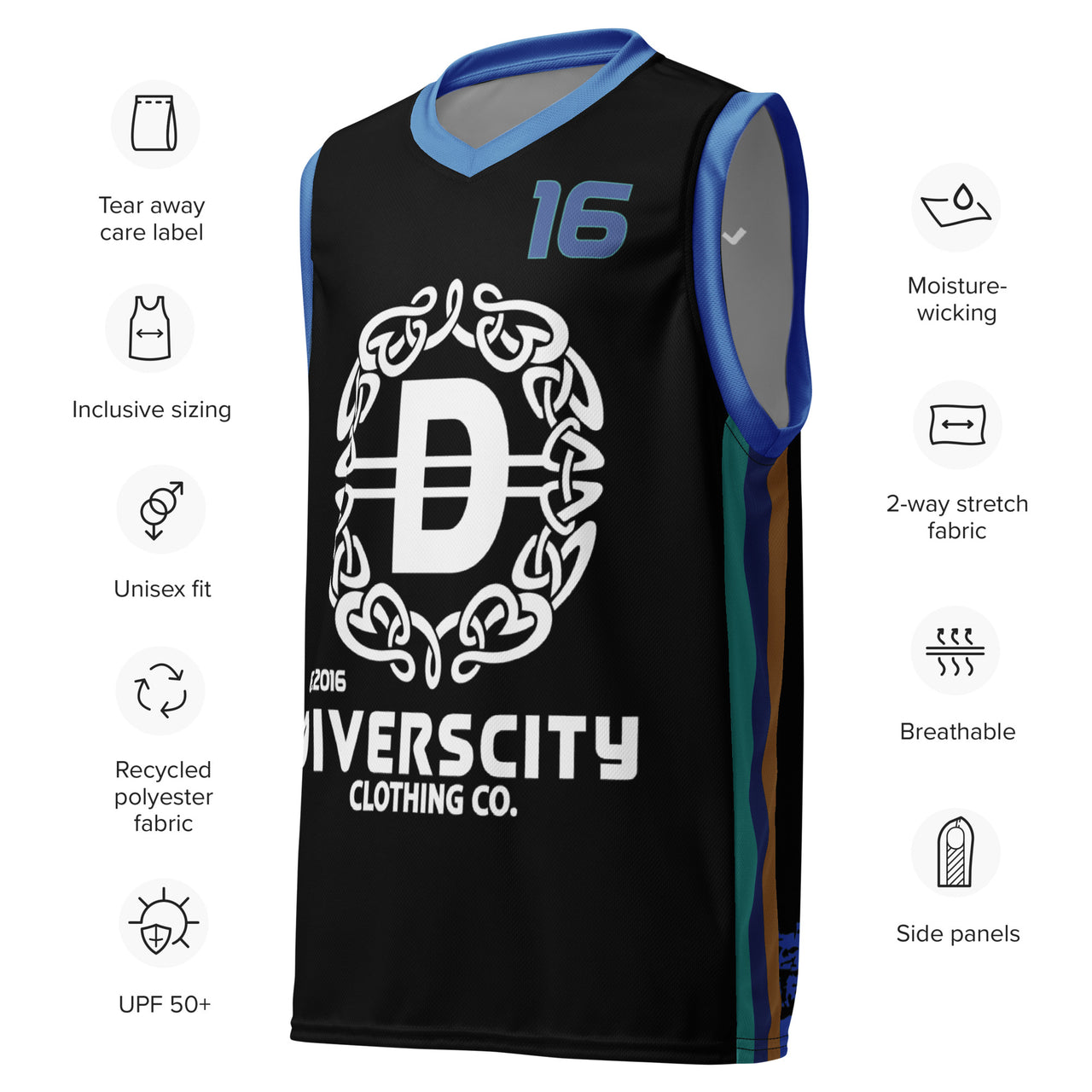 Diverscity Signature Recycled Unisex Basketball Jersey