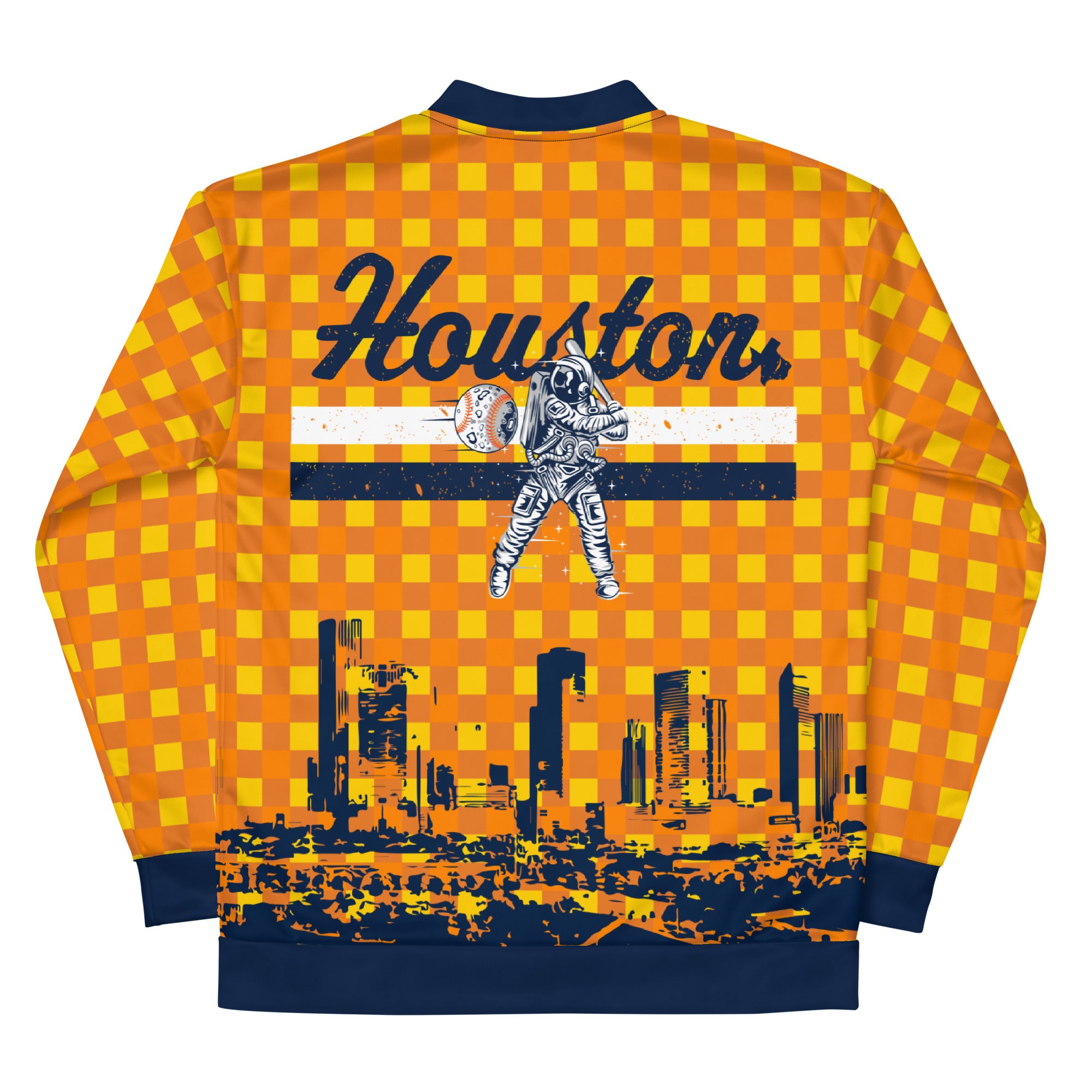 HTX Baseball Plaid Unisex Bomber Jacket