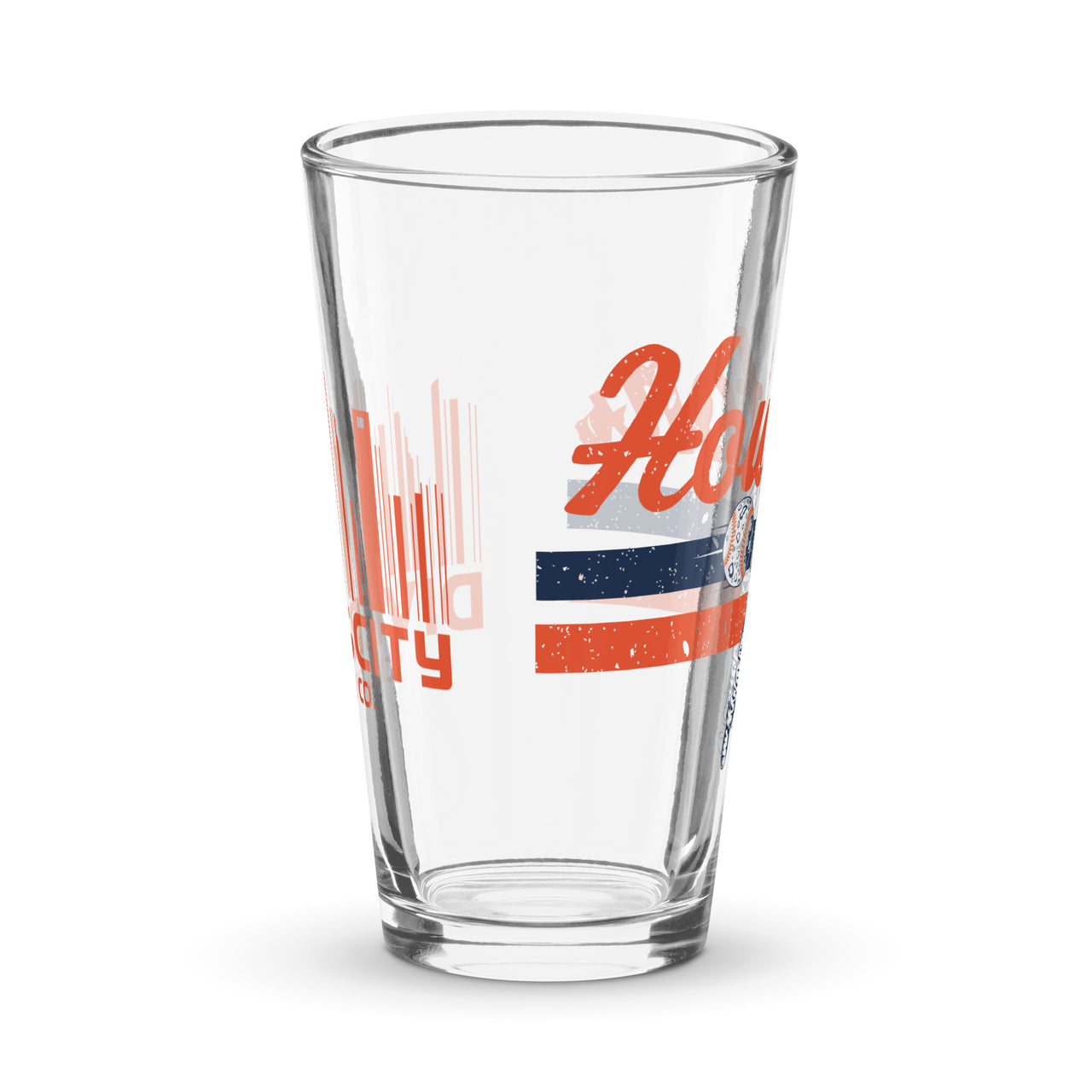 HTX Baseball Shaker Pint Glass