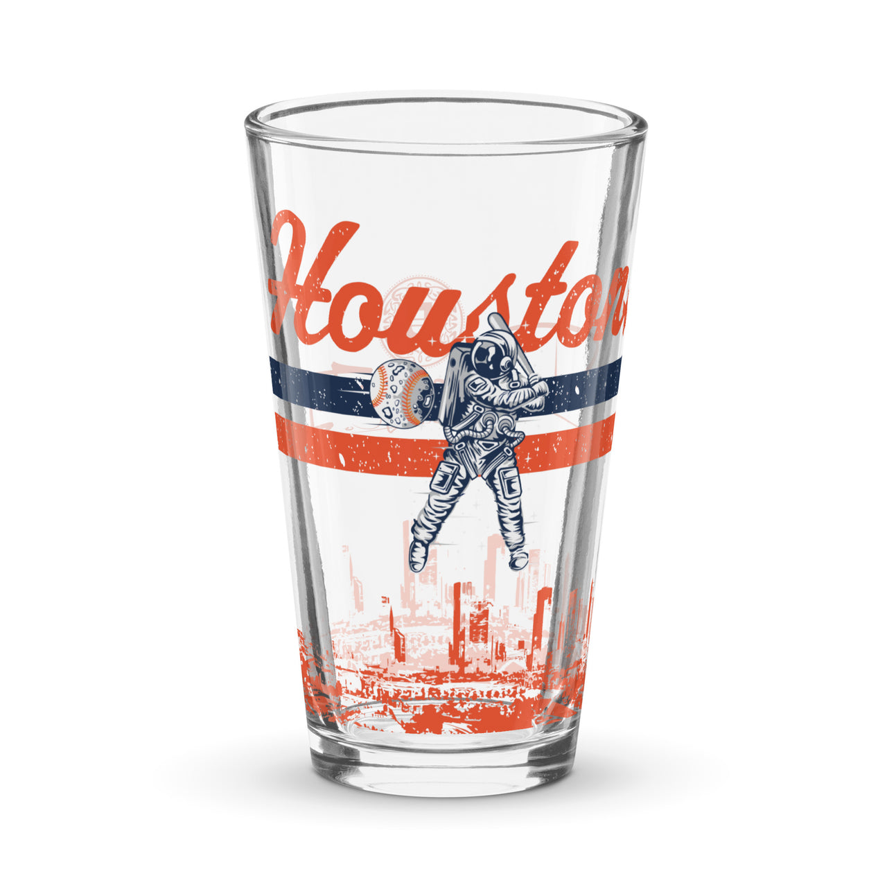 HTX Baseball Shaker Pint Glass