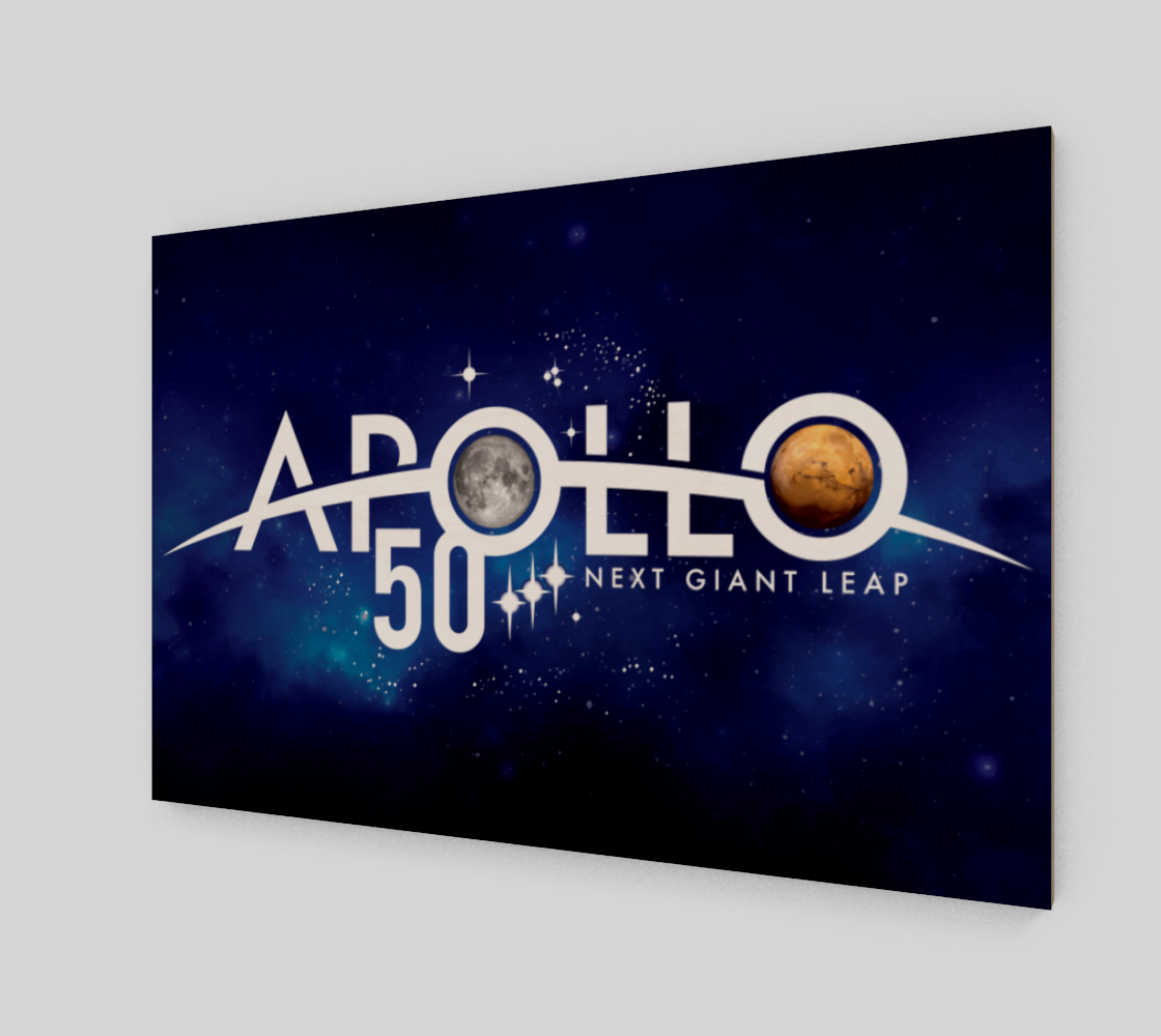 Apollo 50th Anniversary of Moon Landing Wood Print