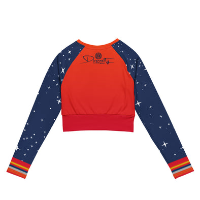 HTX Baseball Recycled Long-Sleeve Crop Top