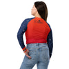 HTX Baseball Recycled Long-Sleeve Crop Top