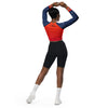 HTX Baseball Recycled Long-Sleeve Crop Top