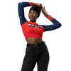 HTX Baseball Recycled Long-Sleeve Crop Top