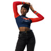 Americas Team is Houston Recycled Long-Sleeve Crop Top