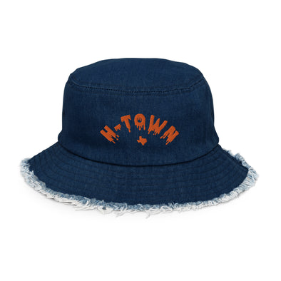 H-Town Drip Distressed Denim Bucket Hat