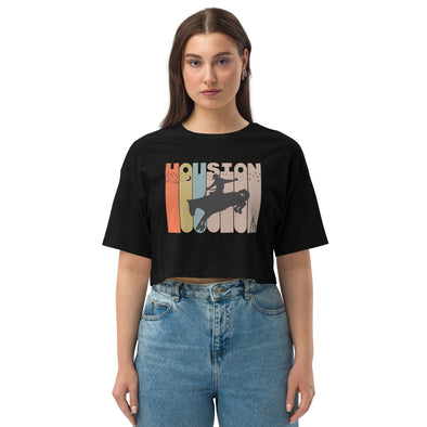 Houston Cowboys Loose drop Shoulder Crop Top