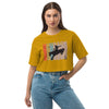 Houston Cowboys Loose drop Shoulder Crop Top