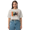 Houston Cowboys Loose drop Shoulder Crop Top