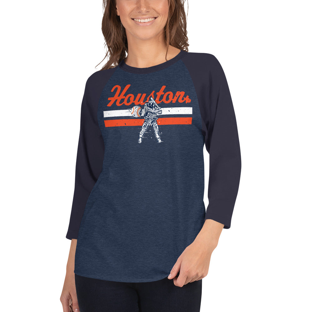 houston astros 3 4 sleeve shirt