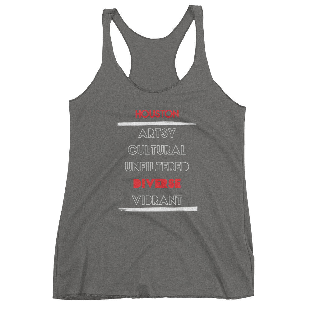 The 5 Facet's of Houston Ladies Racerback Tank