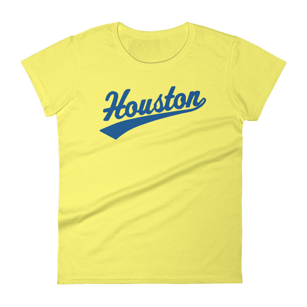 Forever Houston Women's Tee spring yellow/lapis blue