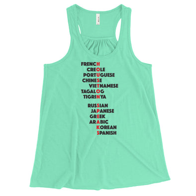 Houston Speaks Women's Flowy Racerback Tank