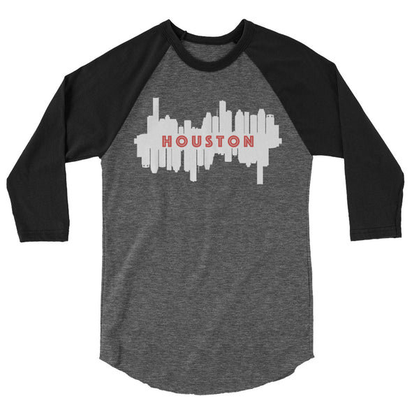 HTX City Views 3/4 Ragland Shirt (grenadine/charcoal)
