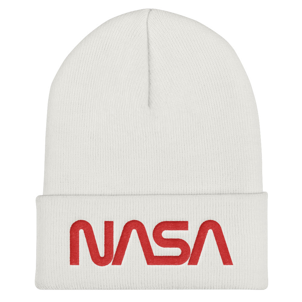 NASA Worm Cuffed Beanie