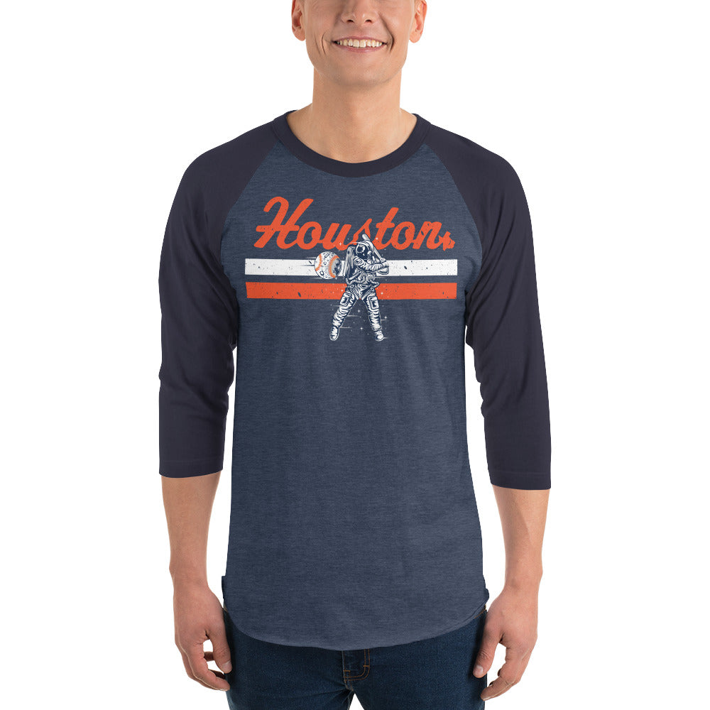 houston astros 3 4 sleeve shirt
