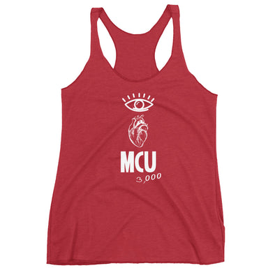 Eye Heart MCU 3,000 Women's Racerback Tank