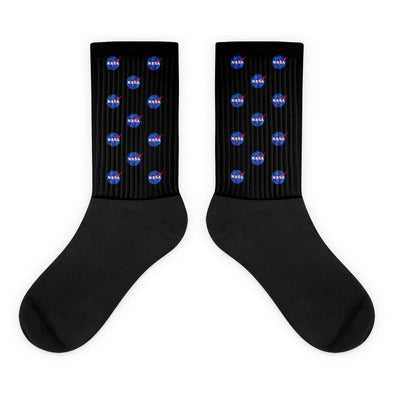 NASA Meatball Patterned Socks (black)