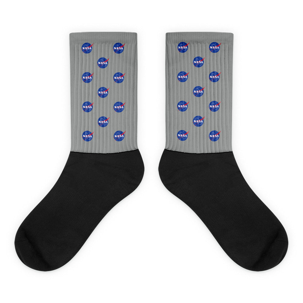 NASA Meatball Patterned Socks (silver)