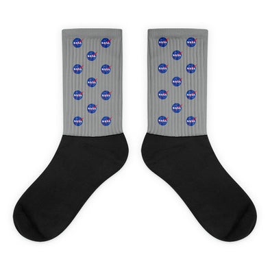 NASA Meatball Patterned Socks (silver)