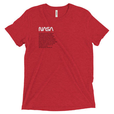 NASA JSC T-Shirt (red triblend)