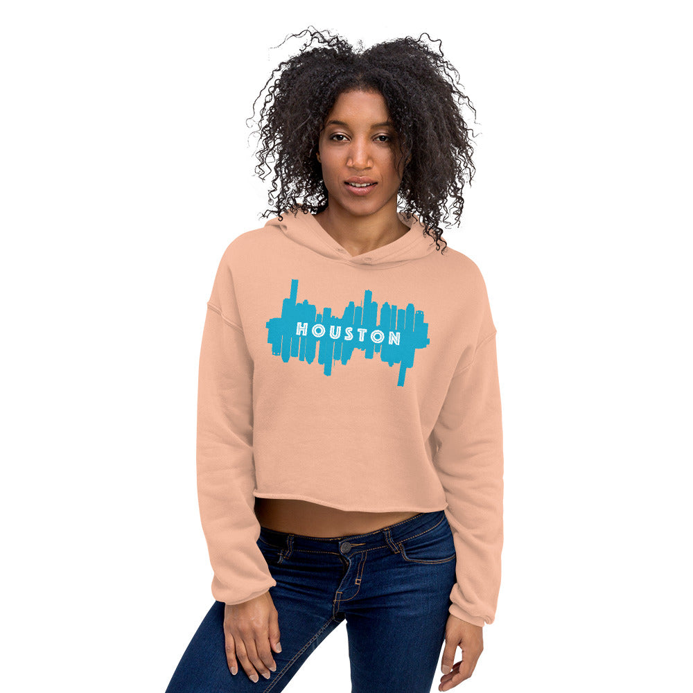 HTX City Views Crop Hoodie