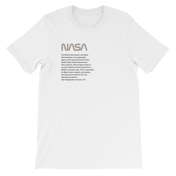 NASA JSC Unisex T-Shirt (warm gray)
