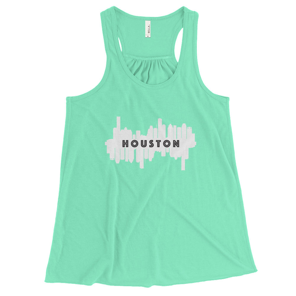 HTX City Views Women's Flowy Racerback Tank