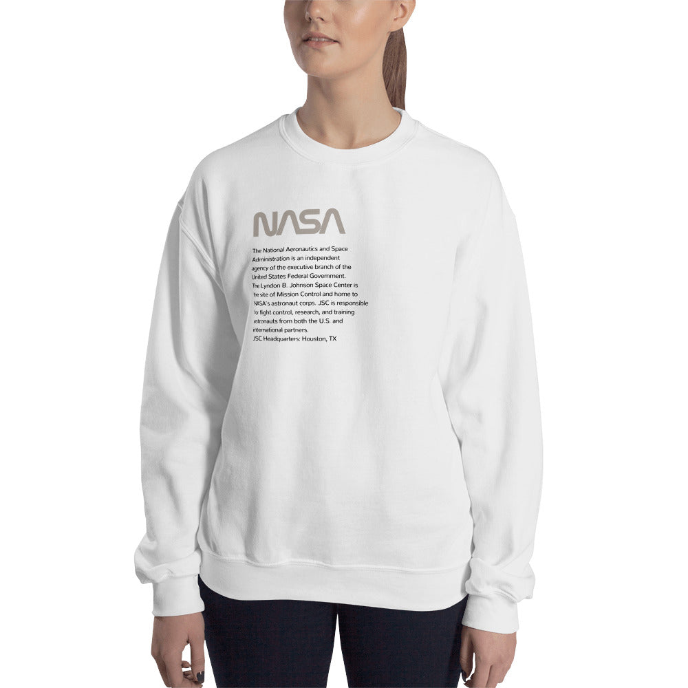 NASA JSC Sweatshirt (warm gray)