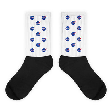 NASA Meatball Patterned Socks (white)