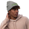 Diverscity Ribbed Knit Beanie light grey melange/kiwi