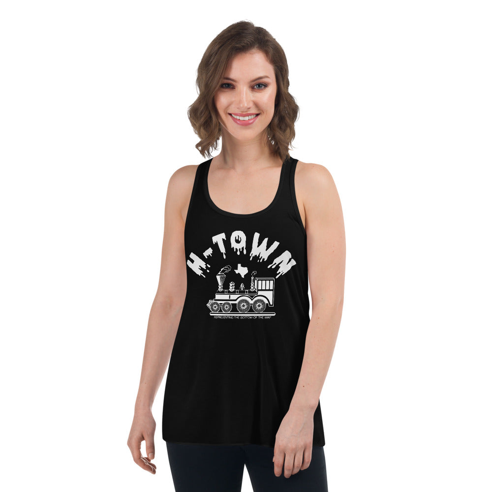 H-Town Drip Train Women's Flowy Racerback Tank